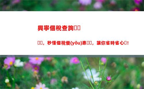 輕松查詢個稅，一鍵了解江蘇宜興個人所得稅！